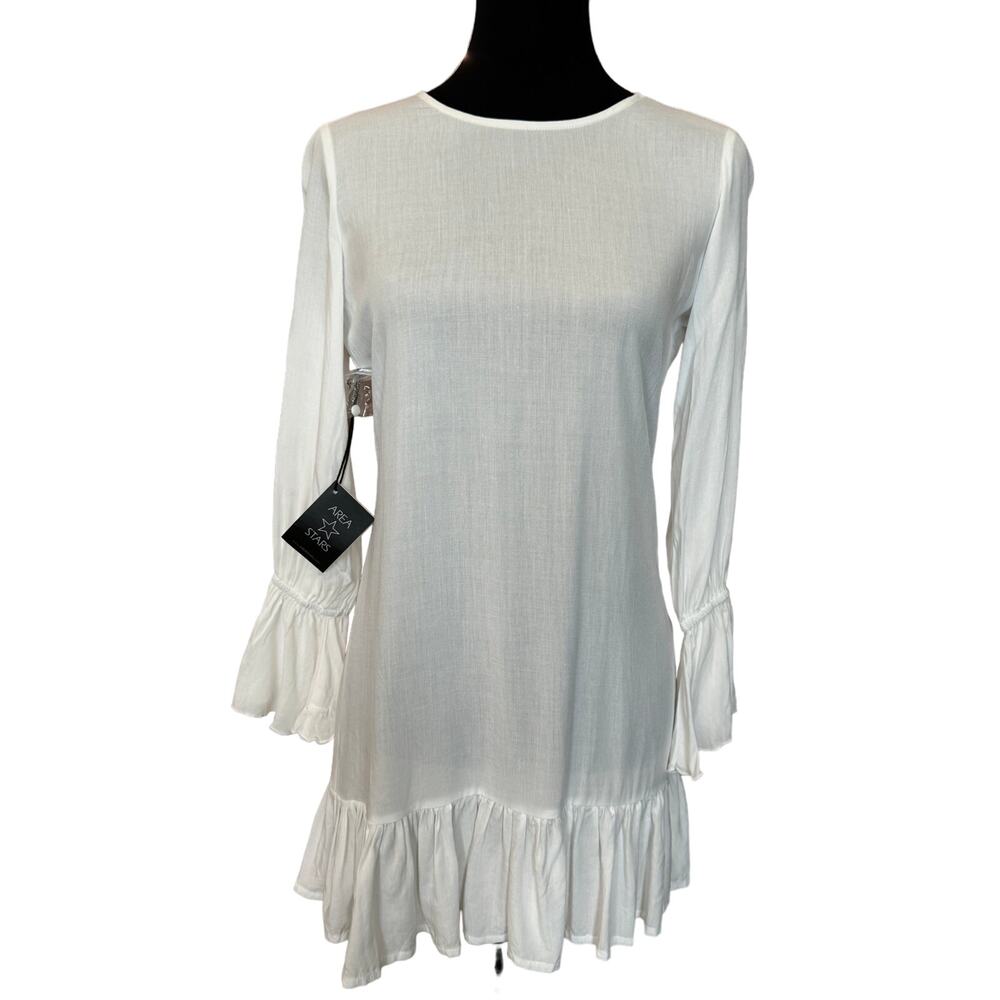New ~ AREA STARS ~ 100% Cotton 3/4 Sleeve Mini Dress Size XS